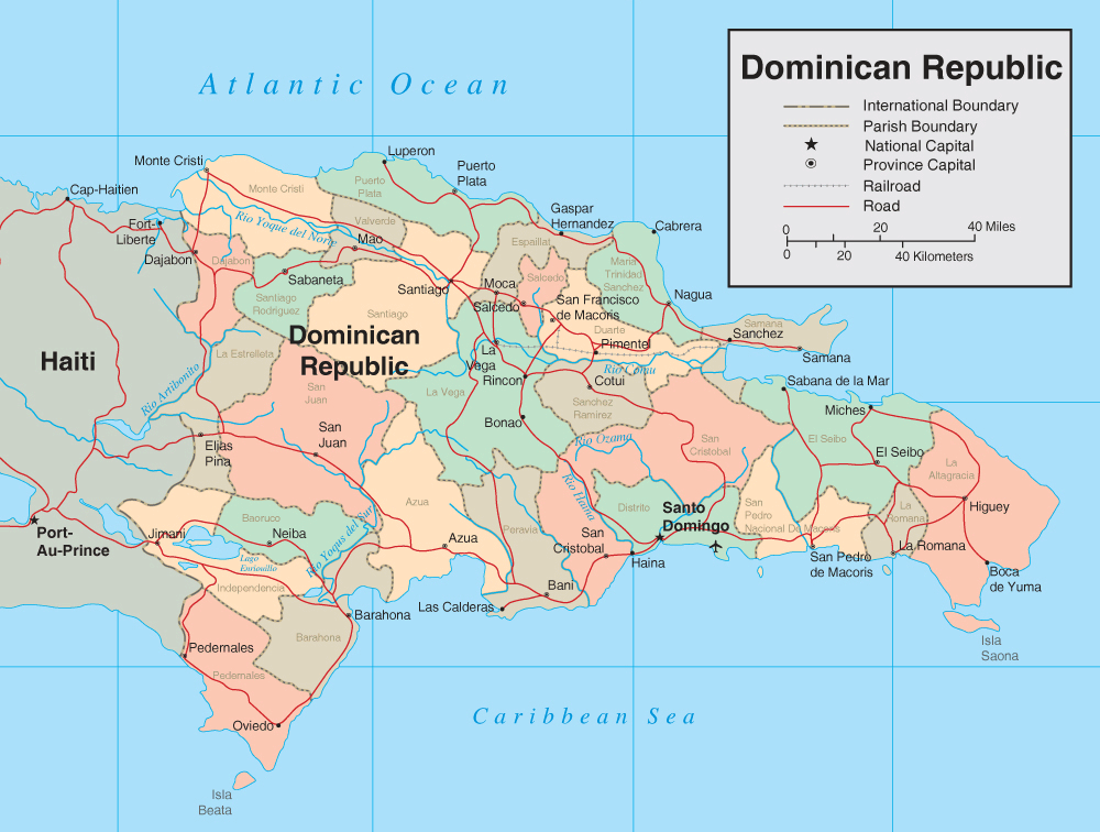 regions map of dominican republic